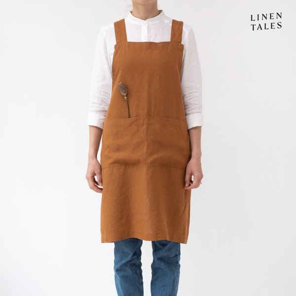 Ľanová zástera Crossback - Linen Tales