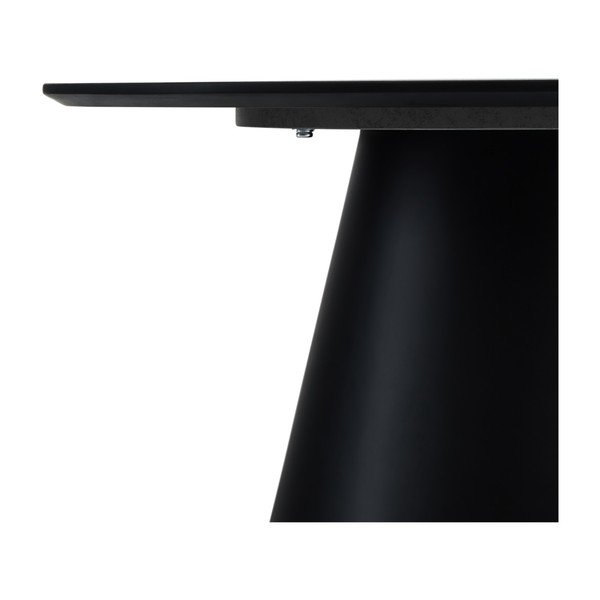 Konferenčný stolík v tmavosivej a čiernej farbe s doskou v dekore mramoru ø 80 cm Tango – Furnhouse-image-2