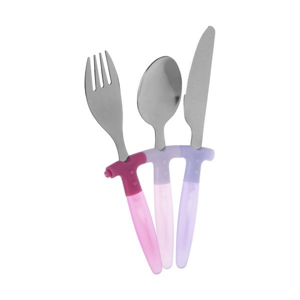 3-dielna sada detského príboru z nerezovej ocele Premier Housewares Rainbow-image-1