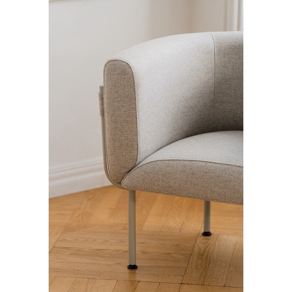 Sivé vlnené kreslo Ubi – noo.ma-image-3