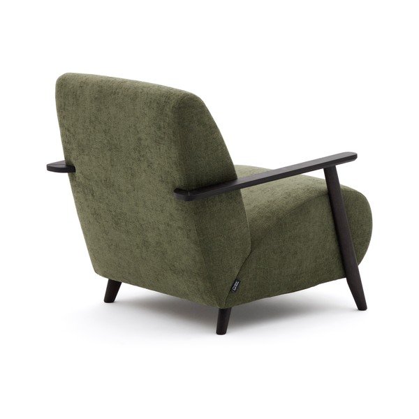 Zelené ženilkové kreslo Meghan – Kave Home-image-3