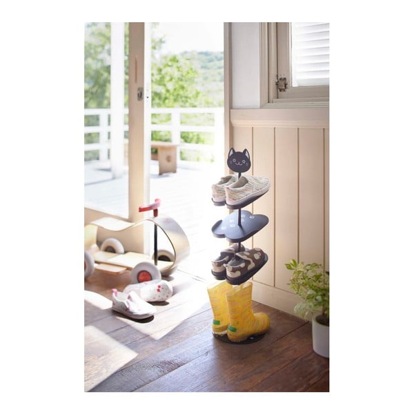Čierny kovový detský stojan na topánky Kid's Shoe Rack – YAMAZAKI-image-1