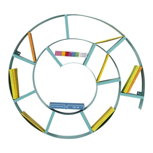 Tyrkysová nástenná knižnica Kare Design Snail-image-1