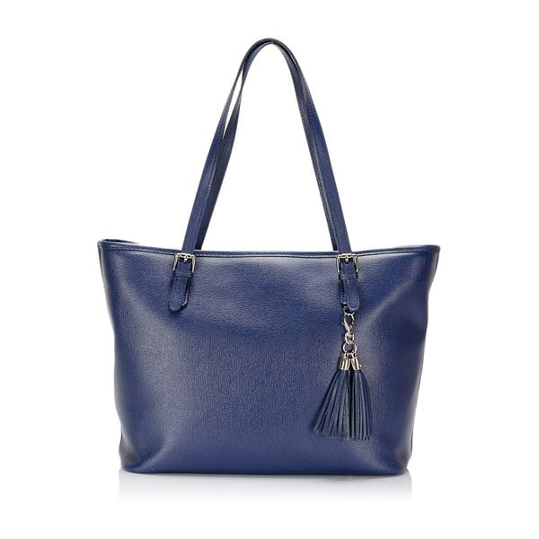 Modrá kožená kabelka Lisa Minardi Brassolea