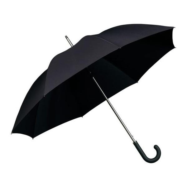 Čierny dáždnik Elegance, ⌀ 120 cm