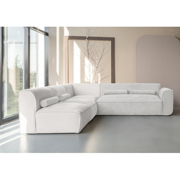 Krémovobiela rohová pohovka (ľavý roh) Flex Felix – Miuform-image-1