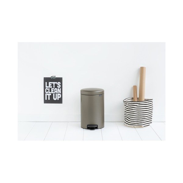 Hnedosivý pedálový odpadkový kôš Brabantia Newicon, 12 l-image-3