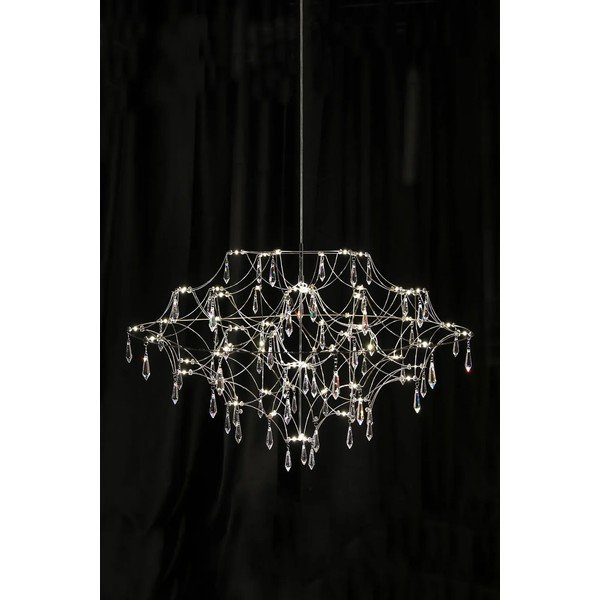 LED závesné svietidlo v striebornej farbe ø 80 cm Efesos – Markslöjd-image-1