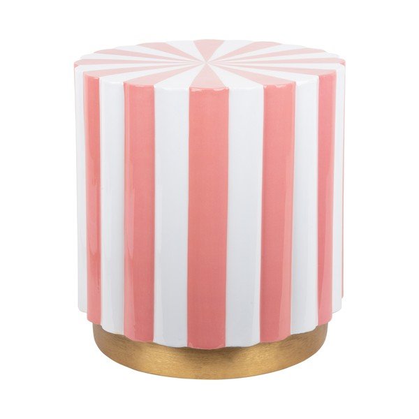 Kovový okrúhly odkladací stolík ø 40 cm Candy Swirl – Leitmotiv