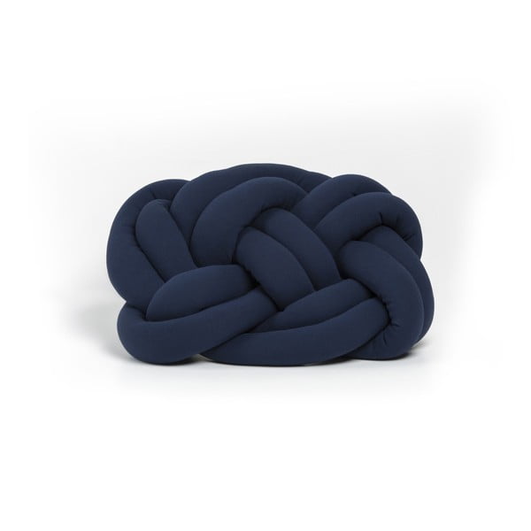 Tmavomodrý vankúš Cloud Knot Decorative Cushion, 40 x 32 cm