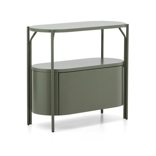 Zelená skrinka pod umývadlo 90x81 cm Arely – Kave Home-image-2