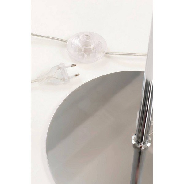Biela/v lesklej striebornej farbe látková stojacia lampa (výška  150 cm) Pion – Jotex-image-4
