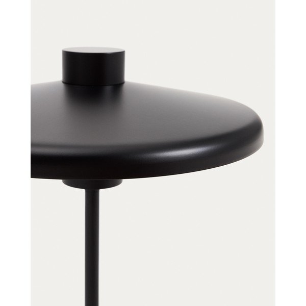 Čierna stolová lampa s kovovým tienidlom (výška  32,5 cm) Nuvira – Kave Home-image-4