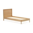 Jednolôžková posteľ z dubového dreva s roštom v prírodnej farbe 90x200 cm Lenon – Kave Home