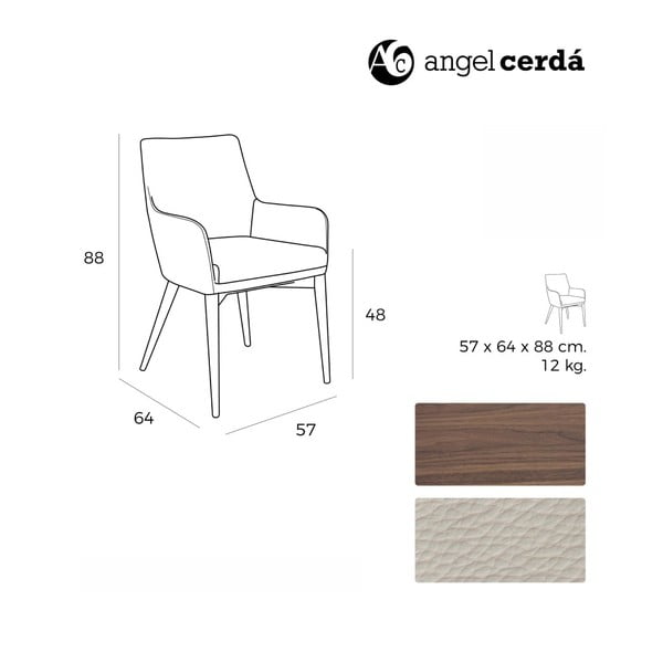 Biela jedálenská stolička Ángel Cerdá Yadira-image-3