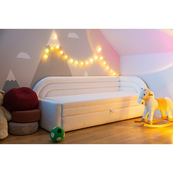 Krémovobiela rozkladacia/s úložným priestorom pohovka z textílie buklé ľavý roh 223 cm Fabillo – ELTAP-image-3