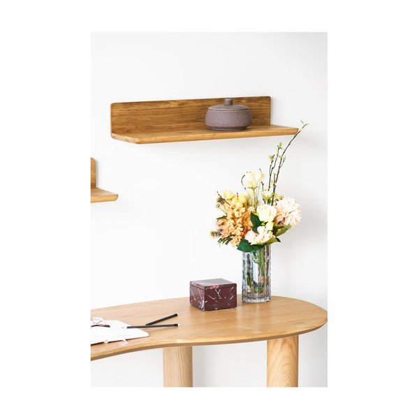 Polica z dubového dreva v svetlo prírodnej farbe 60 cm Salina – House Nordic-image-2