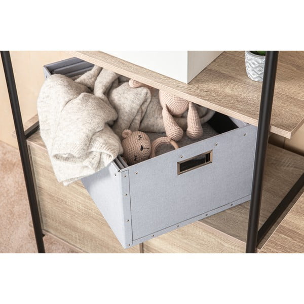 Svetlosivé kartónové úložné boxy v súprave 3 ks Ture – Bigso Box of Sweden-image-2