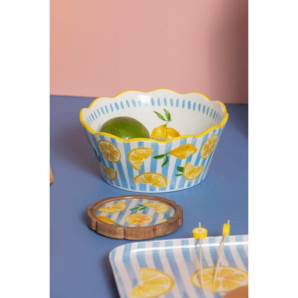 Žltá/svetlomodrá misa ø 16 cm Capri – Ladelle-image-1