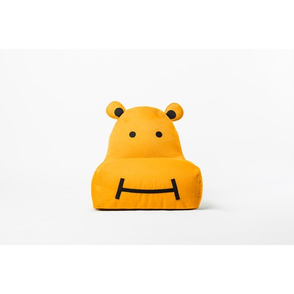 Horčicovožltý detský sedací vak The Brooklyn Kids Hippo-image-1