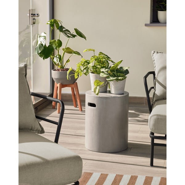 Sivý betónový odkladací stolík Kave Home Jenell, ⌀ 35 cm-image-2