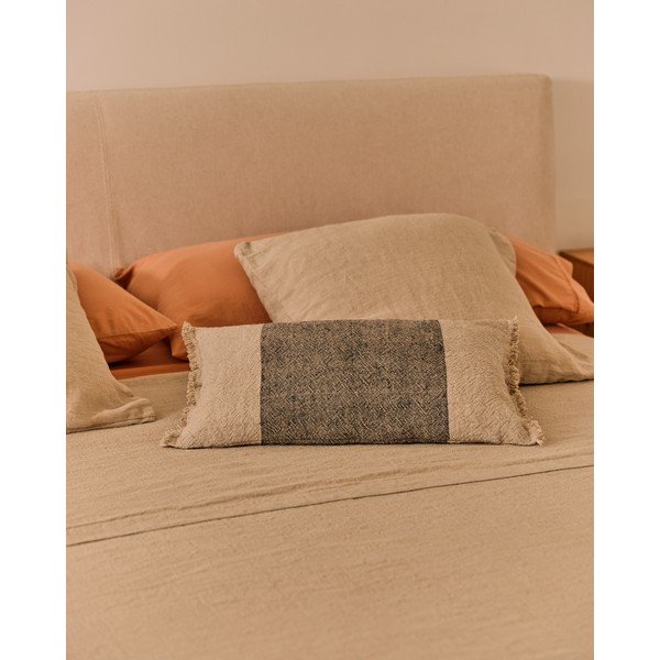 Obliečka na vankúš s prímesou ľanu 50x30 cm Lorin – Kave Home-image-1