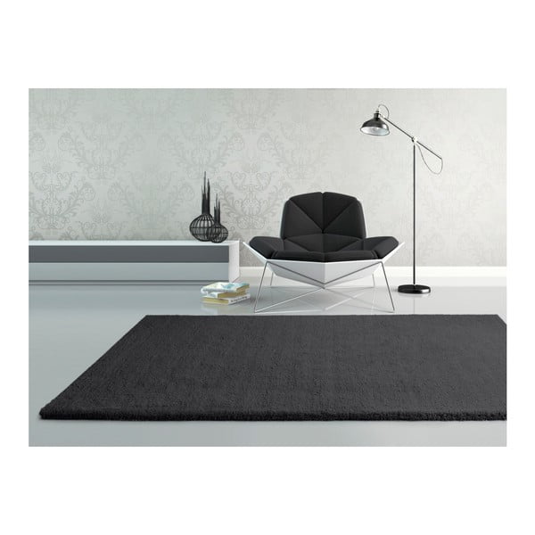 Antracitový koberec Universal Shanghai Liso Antracita, 80 × 150 cm-image-1