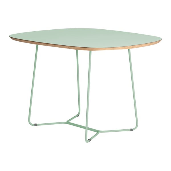 Svetlozelený stôl s kovovými nohami IKER Maple