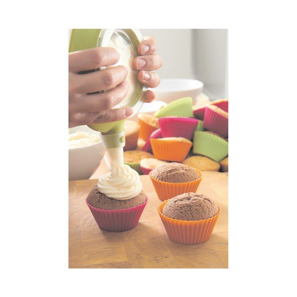 Súprava 6 farebných silikónových formičiek na muffiny Lékué, ⌀ 7 cm-image-2