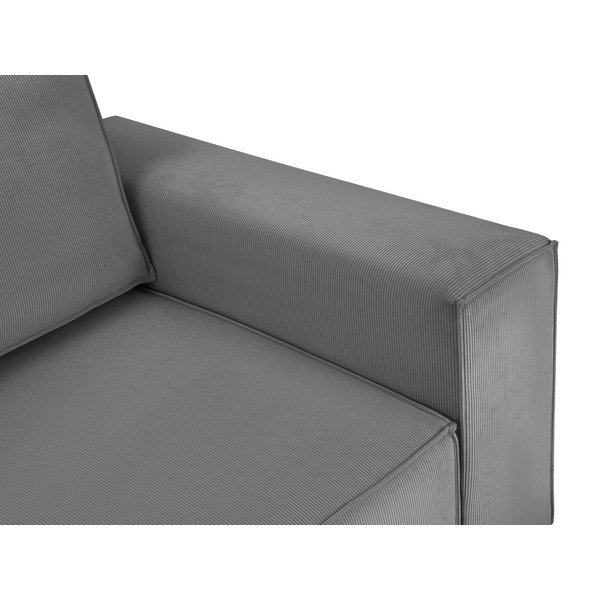 Tmavosivá menčestrová rozkladacia pohovka Mazzini Sofas Azalea-image-1