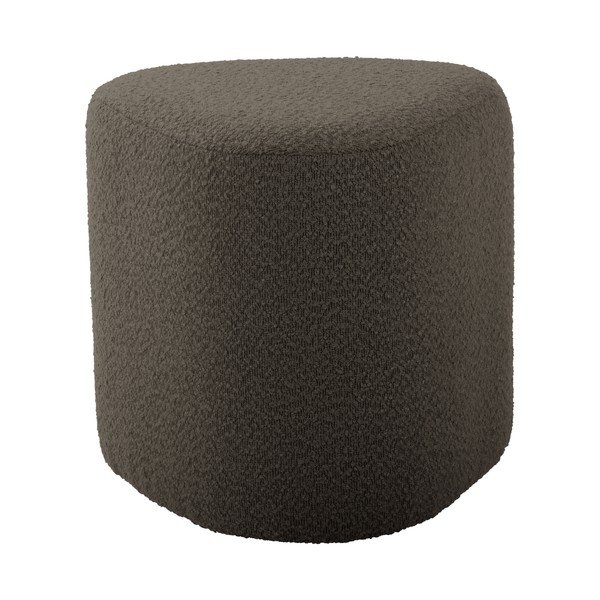 Sivý/hnedý taburet z textílie buklé Ada – Leitmotiv-image-2