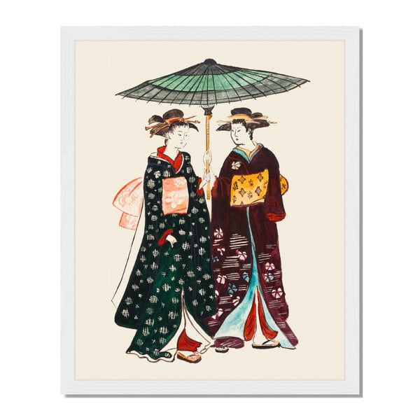 Obraz v ráme Liv Corday Asian Two Geishas, 40 x 50 cm