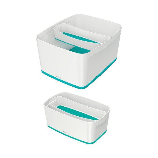 Bielo-tyrkysovomodrý plastový organizér na písacie potreby MyBox - Leitz-image-3