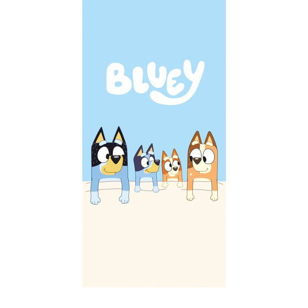 Modro-béžová bavlnená detská osuška 70x140 cm Bluey – Jerry Fabrics