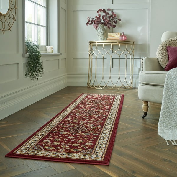 Červený behúň 66x300 cm Sherborne - Flair Rugs-image-1