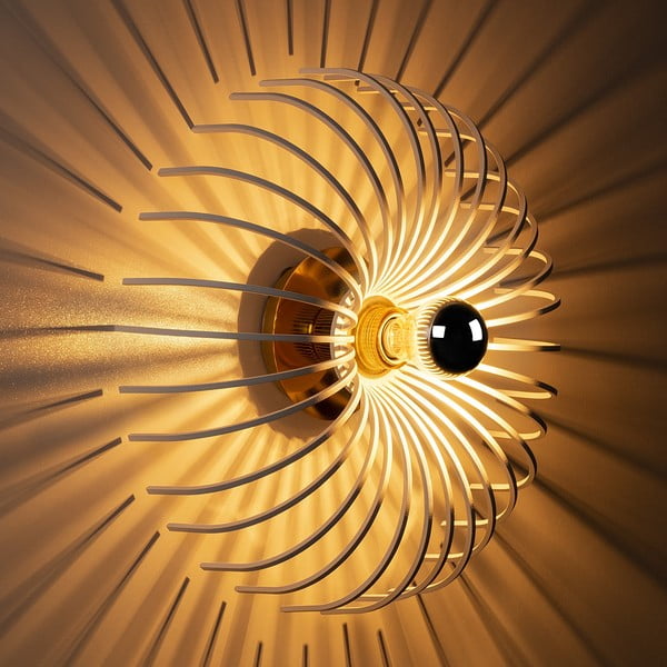 Biele nástenné svietidlo Opviq lights Aspendos, ø 36 cm-image-3
