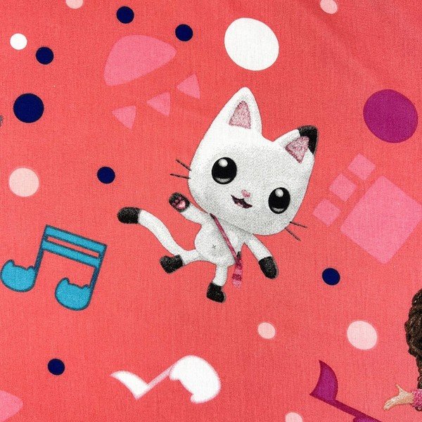 Napínacia bavlnená detská plachta na jednolôžko 90x200 cm Gabby's Dollhouse – Jerry Fabrics-image-2