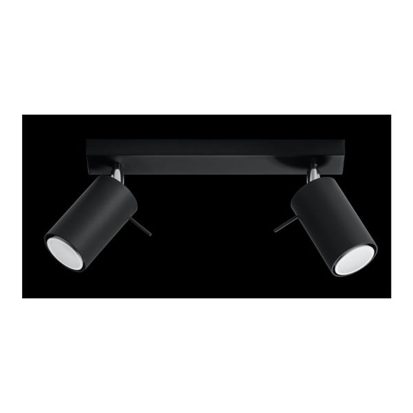 Čierne bodové svietidlo 8x30 cm Etna – Sollux-image-4