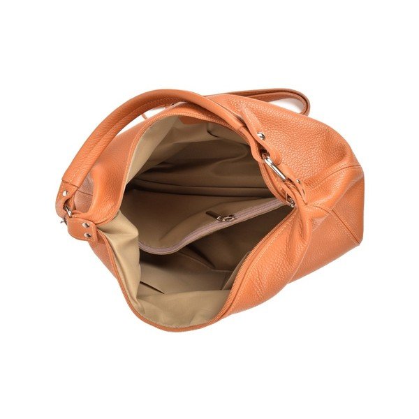 Koňakovohnedá kožená kabelka Sofia Cardoni Bruhna-image-1