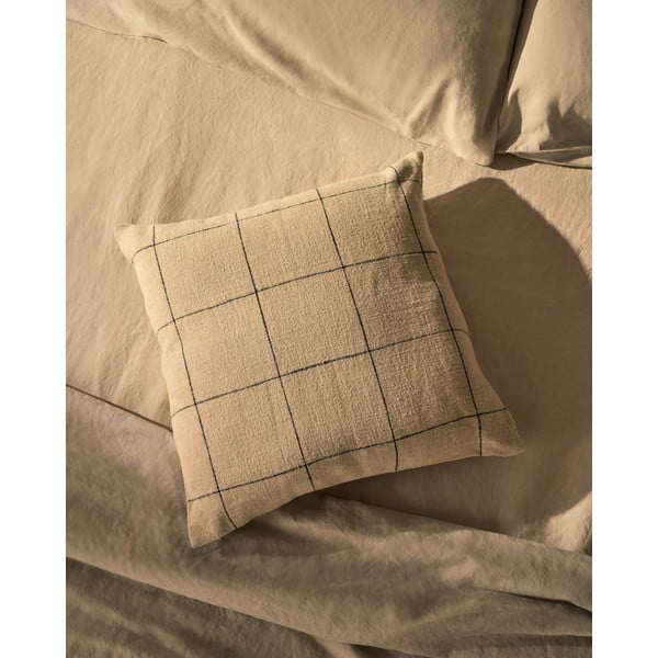 Obliečka na vankúš s prímesou ľanu 45x45 cm Ayame – Kave Home-image-1