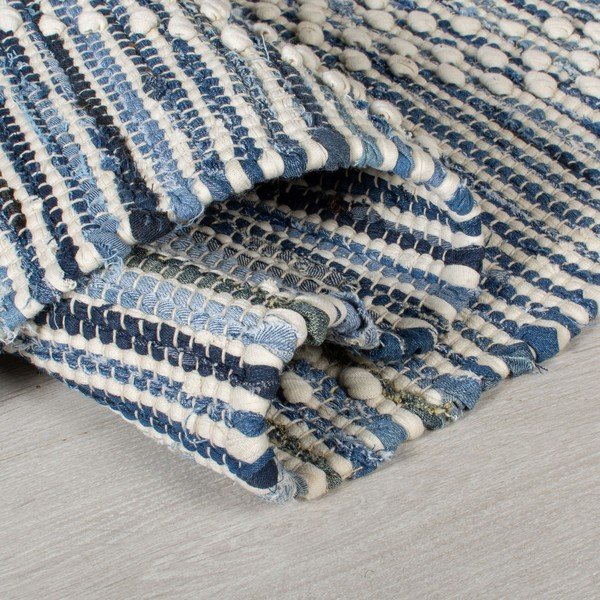 Modrý bavlnený koberec Flair Rugs Lissie, 120 x 170 cm-image-1