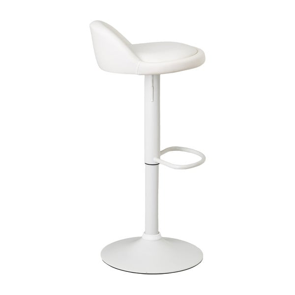 Biele barové stoličky s nastaviteľnou výškou z imitácie kože v súprave 2 ks (výška sedadla 72 cm) – Casa Selección-image-2