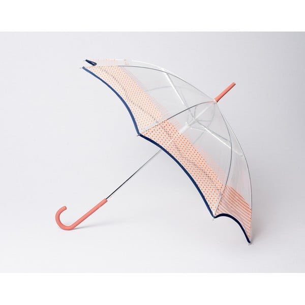 Transparentní dáždnik Vichy, oranžový