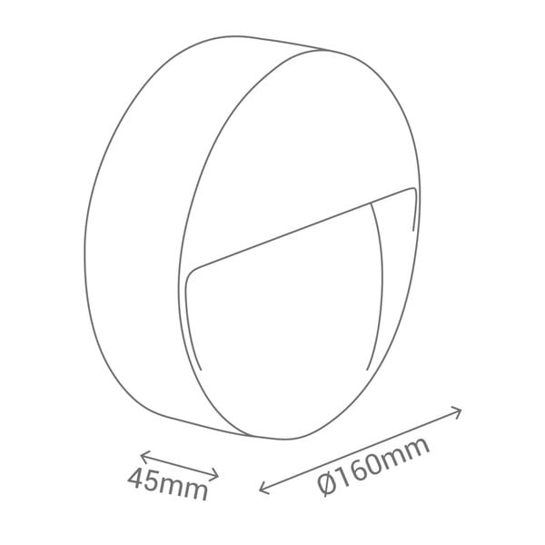 Tmavosivé kruhové nástenné svietidlo SULION Kamal, ø 15 cm-image-2