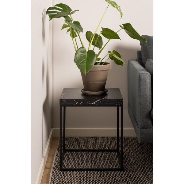 Odkladací stolík s doskou v dekore mramoru 40x40 cm Barossa – Actona-image-1