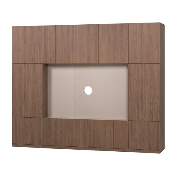 Modulárny TV stolík v tmavo prírodnej farbe 268x215 cm Build – WOOOD-image-2
