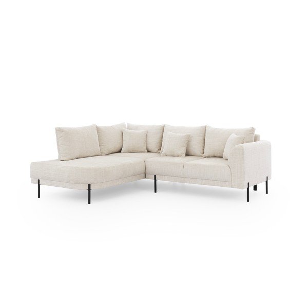 Béžová ženilková rohová pohovka (ľavý roh/do L) Mauris  – Ropez-image-2