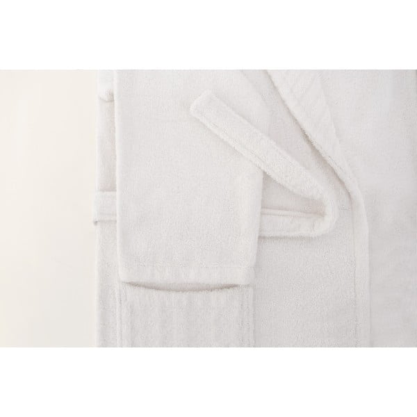 Biely bavlnený župan veľkosť L/XL - Foutastic-image-4