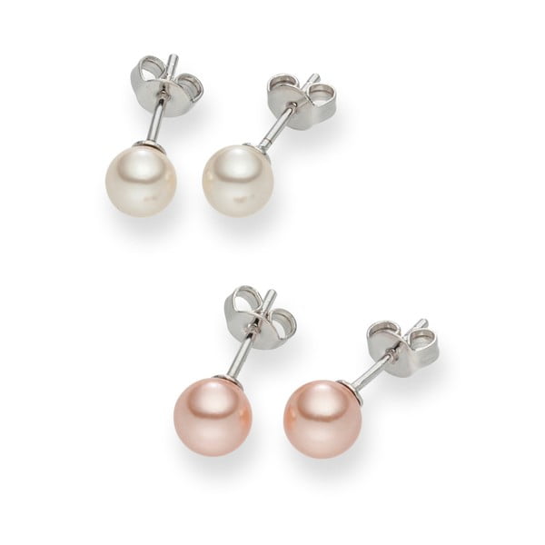 Sada 2 párov perlových náušníc Nova Pearls Copenhagen Danaé