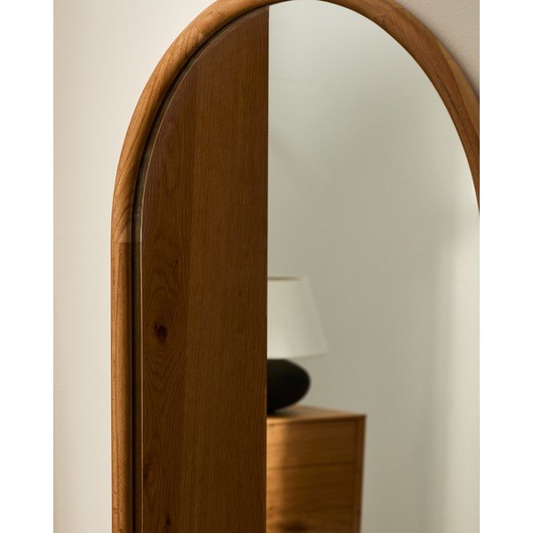 Nástenné zrkadlo s dreveným rámom 55x155 cm Milsa – Kave Home-image-2